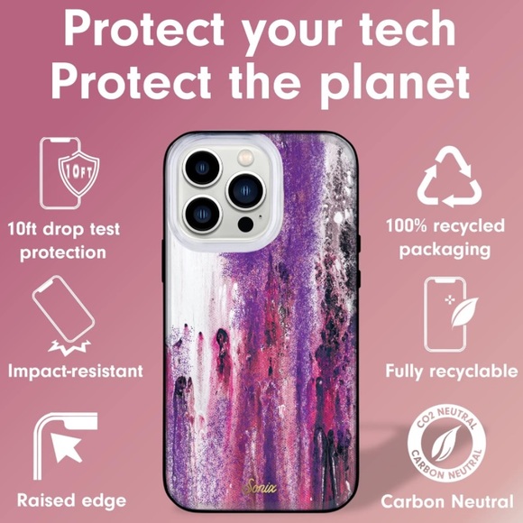 SONIX Purple Rain Marble Granite Glitter MagSafe iPhone 13 PRO MAX Hard Case - Picture 8 of 16